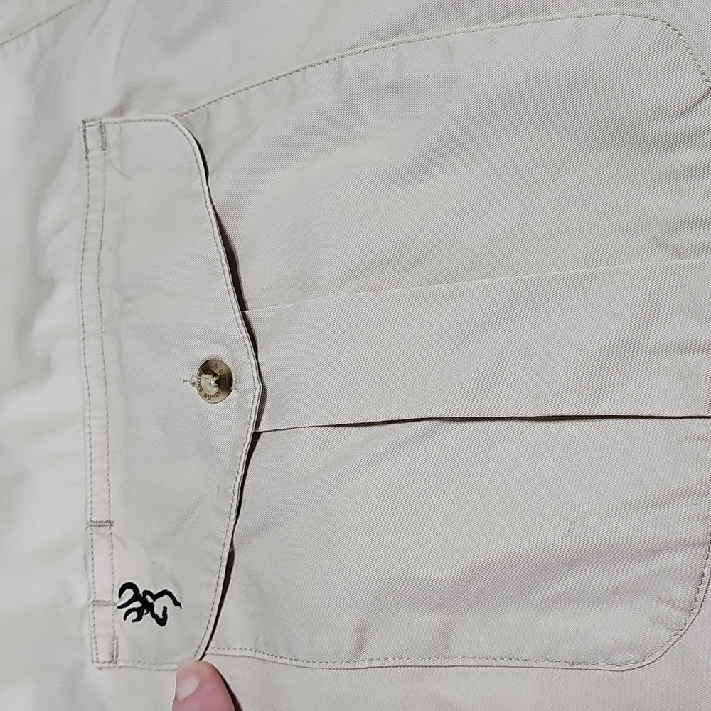 🦌Browning Reactar XL Shooting Shirt Tan Vented Hunting Vest Pocket Quilted Pad - Picture 4 of 13